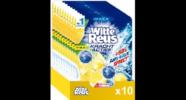 Witte Reus Kracht Actief Toiletblok - Citrus - WC Blokjes Voordeelverpakking - 10 Stuks