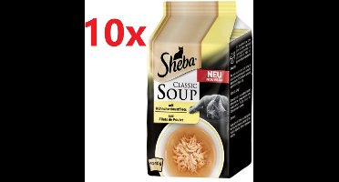 Sheba - Classic Soup Kip - Kattenvoer Multipack - 10 verpakkingen van (4x40g)