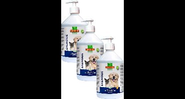 3x Biofood Zalmolie + Doseerpomp - Voedingssupplement voor kat en hond - 500ml