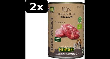 2x BIOFOOD ORGANIC 100% RUND 12X400GR