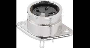 BKL Electronic 0202018 DIN-connector Flensbus, contacten recht Aantal polen: 5 Zilver 1 stuk(s)