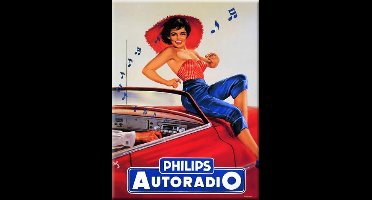 Philips Autoradio - Metal card - Wandbord - Bord - 20x15cm