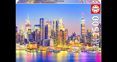 Legpuzzel - Manhattan bij nacht - 1500 stukjes - Educa Puzzel