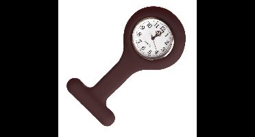 Verpleegster horloge - Verpleegsterhorloge - Nurse Watch - siliconen - Bruin