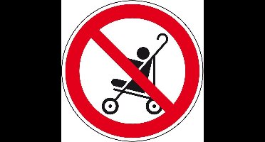 Verboden voor kinderwagens sticker 100 mm