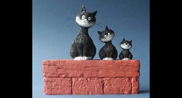 Albert - Dubout - le - trio - les - chats - beeldje - poezen