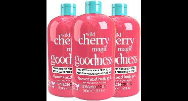 Treaclemoon Bad en Douchegel Wild Cherry Magic - 3x500 ml - Voordeelverpakking