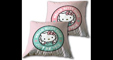 Hello Kitty Club kussen, decoratief kussen 40x40 cm Velours
