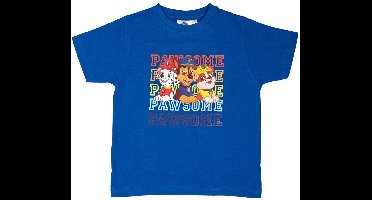 Paw Patrol T-Shirt - Korte Mouw - Blauw - Maat 98/104