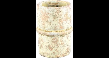 PTMD Werix Bloempot - 10 x 10 x 14 cm - Cement - Creme