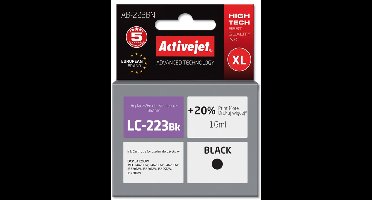 Activejet AB-223BN inkt (vervangt Brother LC223BK; Supreme; 16 ml; zwart)