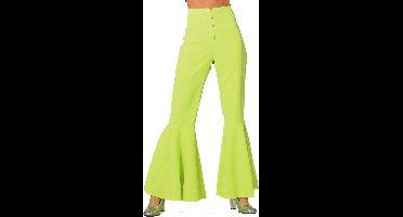 Hippie broek vrouw neon groen Jess - Maat 42