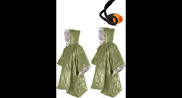Thermische Nooddeken, slaapzak \ Premium Reddingsdeke | Survival Whistle Ultralight Cold Protection / Noodslaapzakken - emergency foil blanket, emergency sleeping bag - 2pcs - 39 x 49 inch