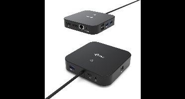 i-tec - USB-C Thunderbolt 3™ - Compact Dock - dual 4K DisplayPort - Power Delivery - 6 USB-poorten en Gigabit Ethernet - zonder 100W oplader