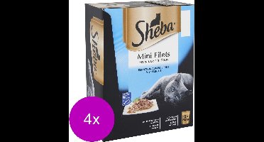Sheba Multipack Mini Filets Saus - Kattenvoer - 4 x Vis 12x85 g