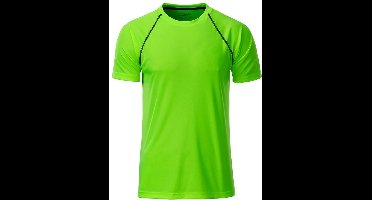 James and Nicholson - Heren Sportshirt (Green/Zwart)