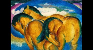 Kunstdruk Franz Marc - Die kleinen gelben Pferde 100x70cm