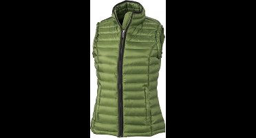 James and Nicholson Vrouwen/dames Quilted Down Vest (Jungle groen/zwart)