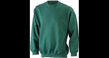 James and Nicholson Heren Ronde Zak Sweatshirt (Donkergroen)