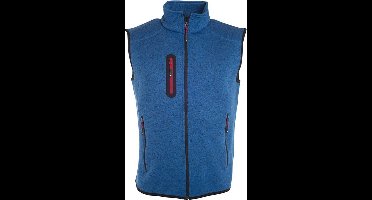 James and Nicholson Heren Gebreid Vlies Vest (Koningsblauw gemelangeerd/rood)