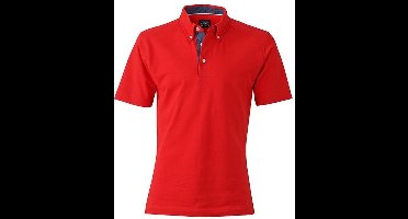James and Nicholson Herenpolo (Rood/Donker Denim)