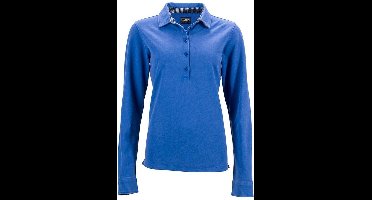 James and Nicholson Dames/dames Polo met lange mouwen (Royal Blue/Navy)