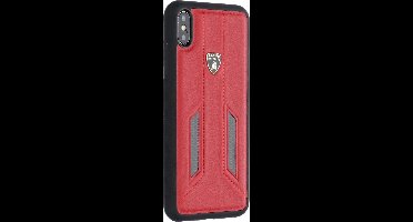 Rood hoesje van Lamborghini - Backcover - D6 Serie - iPhone Xs Max - Genuine Leather - Echt leer
