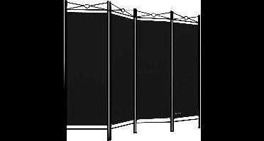 Casaria Kamerscherm Lucca - 180x160 cm Verstelbaar/Inklapbaar - Zwart