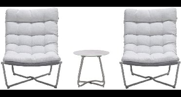 Garden Impressions Danzig 3-delige loungestoelen set taupe