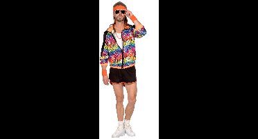 Trainingspak Dierenprint Regenboog Kort Man - Maat XL