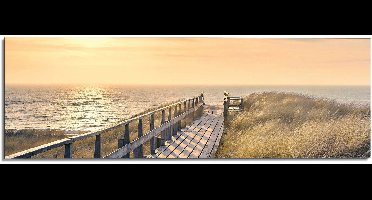Schilderij Strandpad - 52 x 156 - Hout - REINDERS