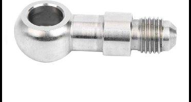 KARZO - Banjo fitting, 304 roestvrij staal banjo adapter fitting 10mm / 0.4in (AN4 AN 04) zilver voor M10 banjo bout