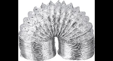 Starx Afvoerslang Flexibel - Ventilatiebuis van Aluminium - Diameter 102 mm - Lengte 3 Meter - Vuurvast - Meerlaags Laminaat met Spiraaldraad voor Stevigheid - Kleur Naturel