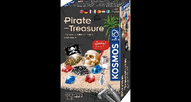 KOSMOS Dig Out Pirate Treasure - Opgravingsset - Graaf een Piratenschat Op - Inclusief Munten, Edelstenen, Parels en Schedelhanger - Maak Je Eigen Sleutelhanger - STEM Speelgoed - Vanaf 7 Jaar