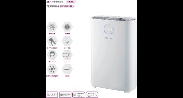 Laserliner AirBreeze 360UV - UV Luchtreiniger 360m³/h - HEPA13 - Inactiveren virussen/ bacteriën - Fijnstof 99,997% - Bijzonder stil < 20 dB - Verduisterend display - Wit design