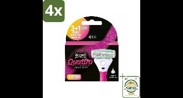 Wilkinson Woman - Navulmesjes - Quattro Sensitive - Zacht - 4 mesjes - Voordeelverpakking - 4 stuks - Scheerapparaat - Gevoelige huid