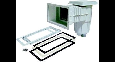 Aquaforte Wandskimmer brede mond - Groot - beton/foliewand - WIT!