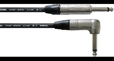 Cordial instr.-kabel 9m Neutrik hoek 1x hoek jack, CXI 9 PR-MS - Instrumentenkabel