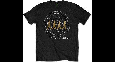 The Beatles - Abbey Road Songs Swirl Heren T-shirt - L - Zwart