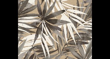AQUAREL PALMBLADEREN BEHANG - Beige Bruin Wit - AS Creation DESIGNDSCHUNGEL 2 by Laura Noltemeyer