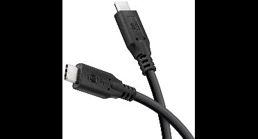 Goobay USB-C oplaad- en datakabel 2 m zwart voor 60 W en 5 Gbit/s, met USB-C-stekkers aan beide kabeluiteinden en PVC-mantel