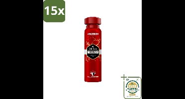 15 x Old Spice – Deospray – Astronaut – 150 ml - Wasstrips - Astronaut Deodorant - Aluminiumvrije Deodorant - Frisse Geur - Mannelijke Geur - Deodorant Spray
