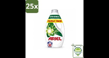 25 x Ariel - Vloeibaar Wasmiddel - Original - 30 Wasbeurten - 1350 ml - Grootverpakking - Vaatwasstrips - Wasmiddel - Vlekverwijdering - Koud Wassen - Frisse Geur - Ariel