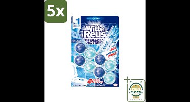 5 x Witte Reus - Kracht Actief WC Blok - Oceaan Boost - 2 Toiletblokken - Wasstrips - Toilet Blok - Oceaan Geur - Frisse Geur - Reinigend Blok - Hygiëne Toilet