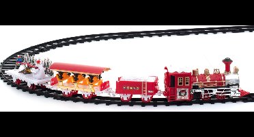 Fééric Lights and Christmas - Elektrische kersttrein, rood, 104 x 74 cm