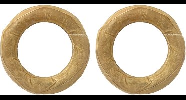 Petsnack Kauwsnack - Geperste Ring 6 inch (15 cm) - 2 verpakkingen van 3 stuks - Multipack