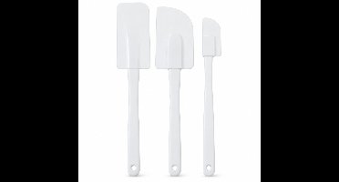 Benza Pannenlikkers – 3 Stuks – Wit – Polypropyleen – 23,5 tot 25 cm – Vaatwasserbestendig