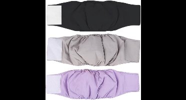 Luiers (verpakking van 3) - mannelijke hond luiers hond buikband (XS (taille: 22-32cm)