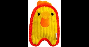 Stevige knuffel voor kleine honden met Jumbo Pieper - Outward Hound Invincibles - Chicky Geel / Penguin Blauw of Puppy Bruin - Chicky Geel