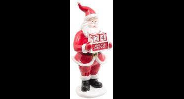 Calendrier de l'Avent Père Noël en résine H. 34 cm